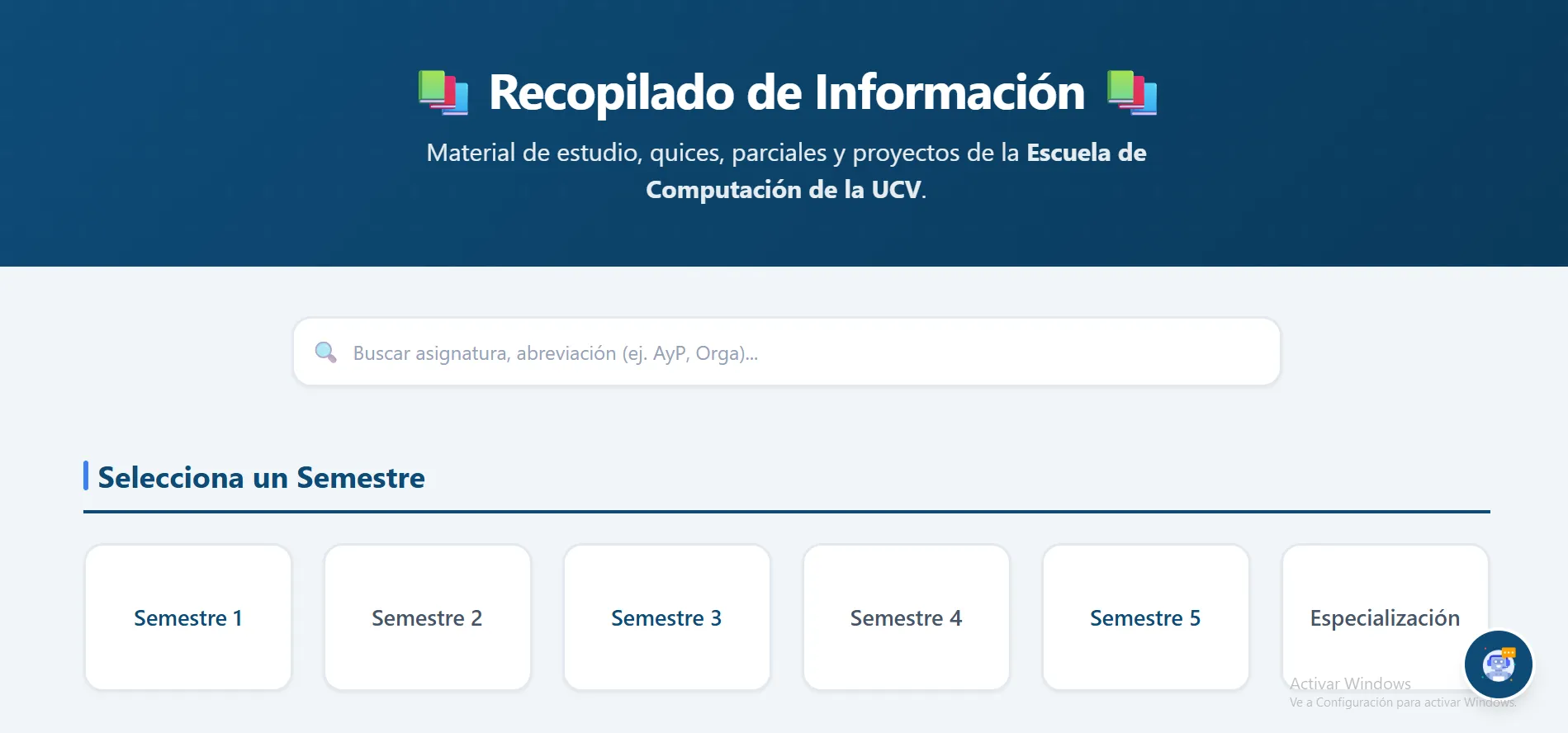 Vista previa principal de Recopilado de Información UCV
